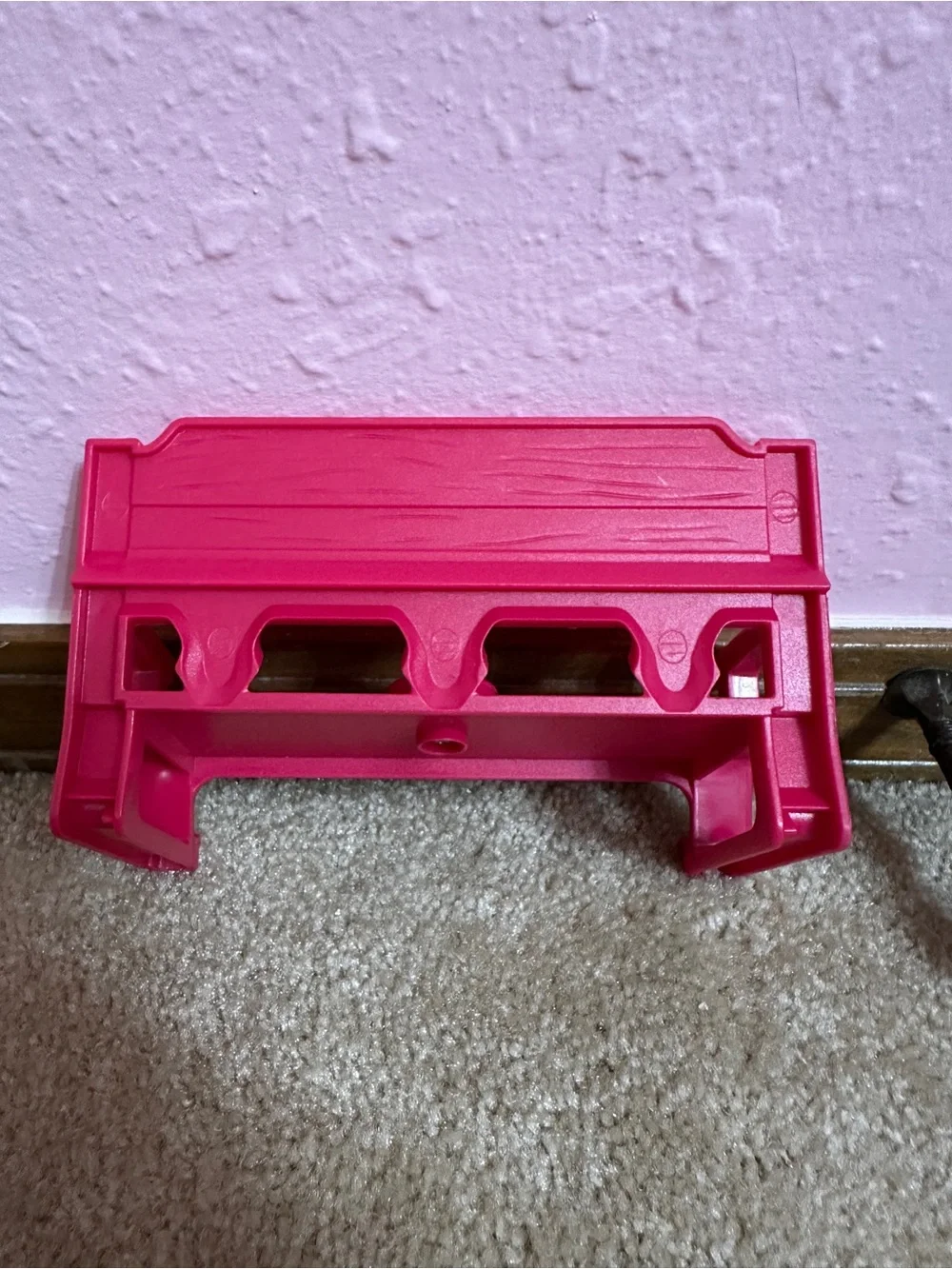 Unbranded Pink Dollhouse Bench Miniature Furniture Accessory Replacement Part